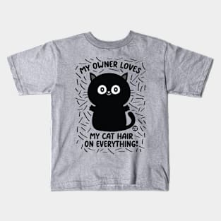 cat hair Kids T-Shirt